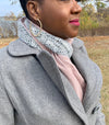 Queen Ann Pink Herringbone