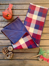 Holiday Plaid Blue Herringbone